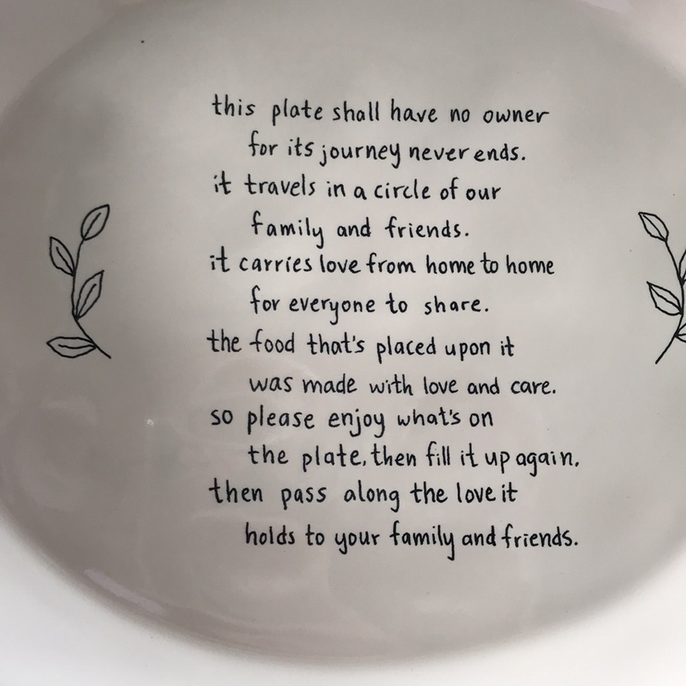 New RAE DUNN PLATE  Holidays SERVING PLATE
